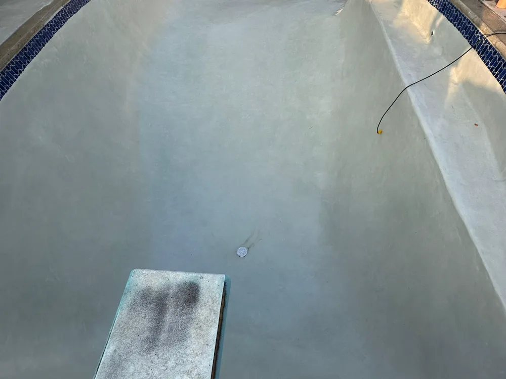Pool interior after cleaning