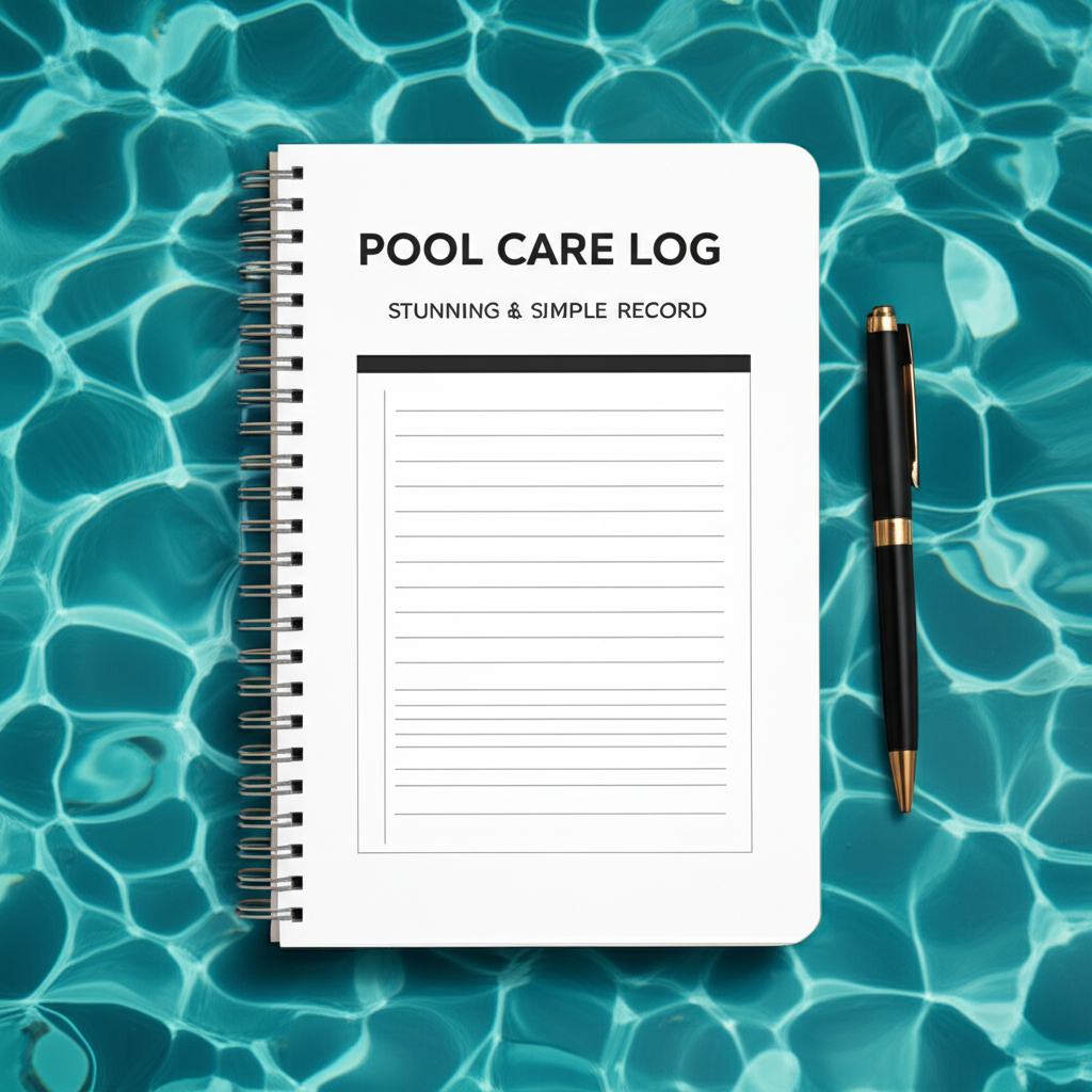 &ndash; Generate a high-quality, relevant image prompt for: Pool Care Log: Stunning & Simple Record
&ndash; do