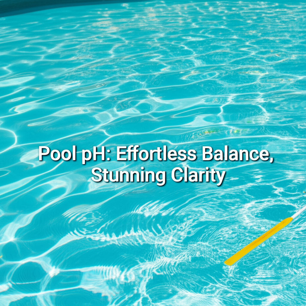 – Generate a high-quality, relevant image prompt for: Pool pH: Effortless Balance, Stunning Clarity