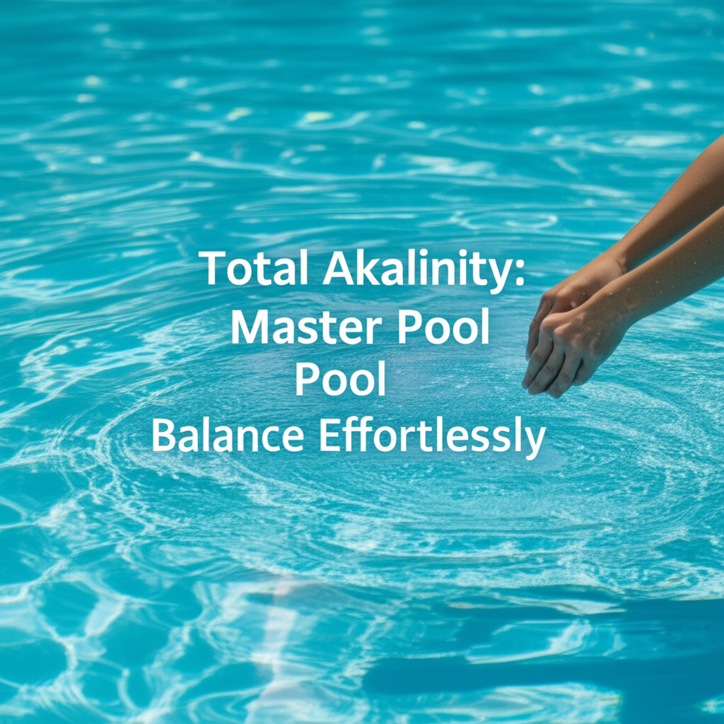 – Generate a high-quality, relevant image prompt for: Total Alkalinity: Master Pool Balance Effortle