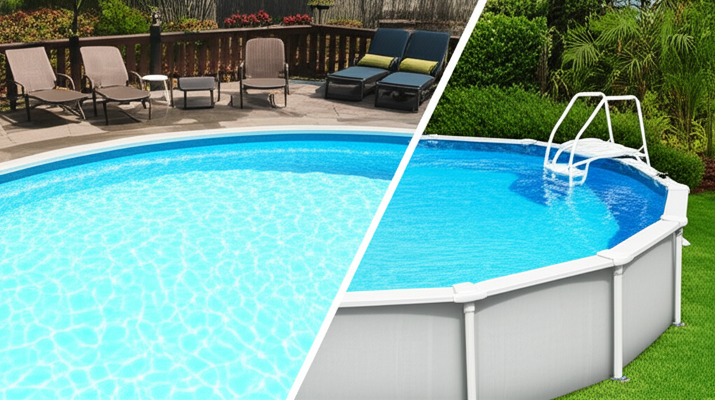 – Generate a high-quality, relevant image prompt for: Inground or Above Ground: Best Pool Choice
–