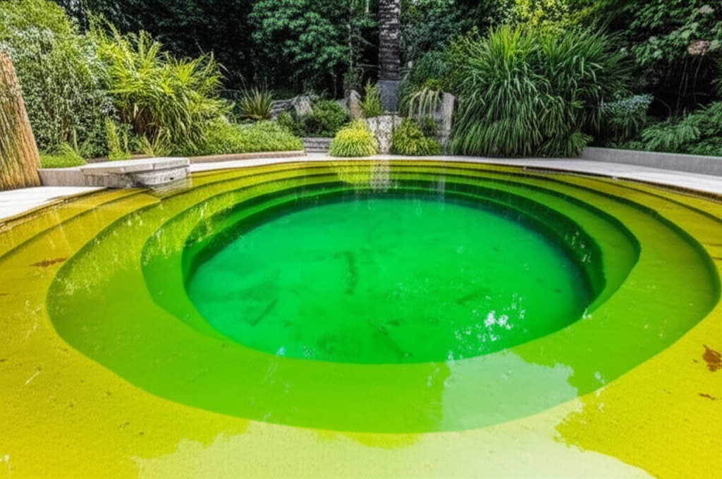 – Generate a high-quality, relevant image prompt for: Green Pool: Essential Eco-Friendly Design
– d