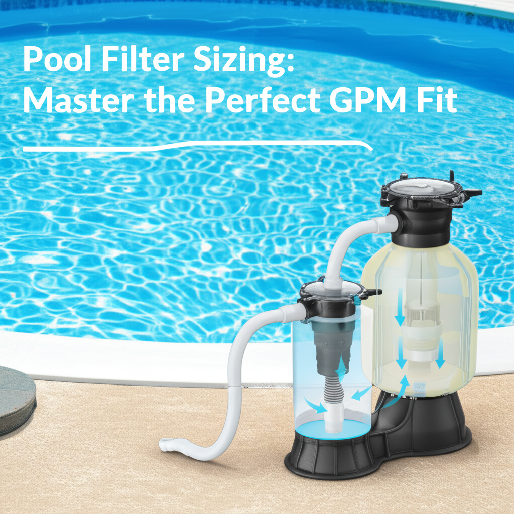 &ndash; Generate a high-quality, relevant image prompt for: Pool Filter Sizing: Master the Perfect GPM Fit