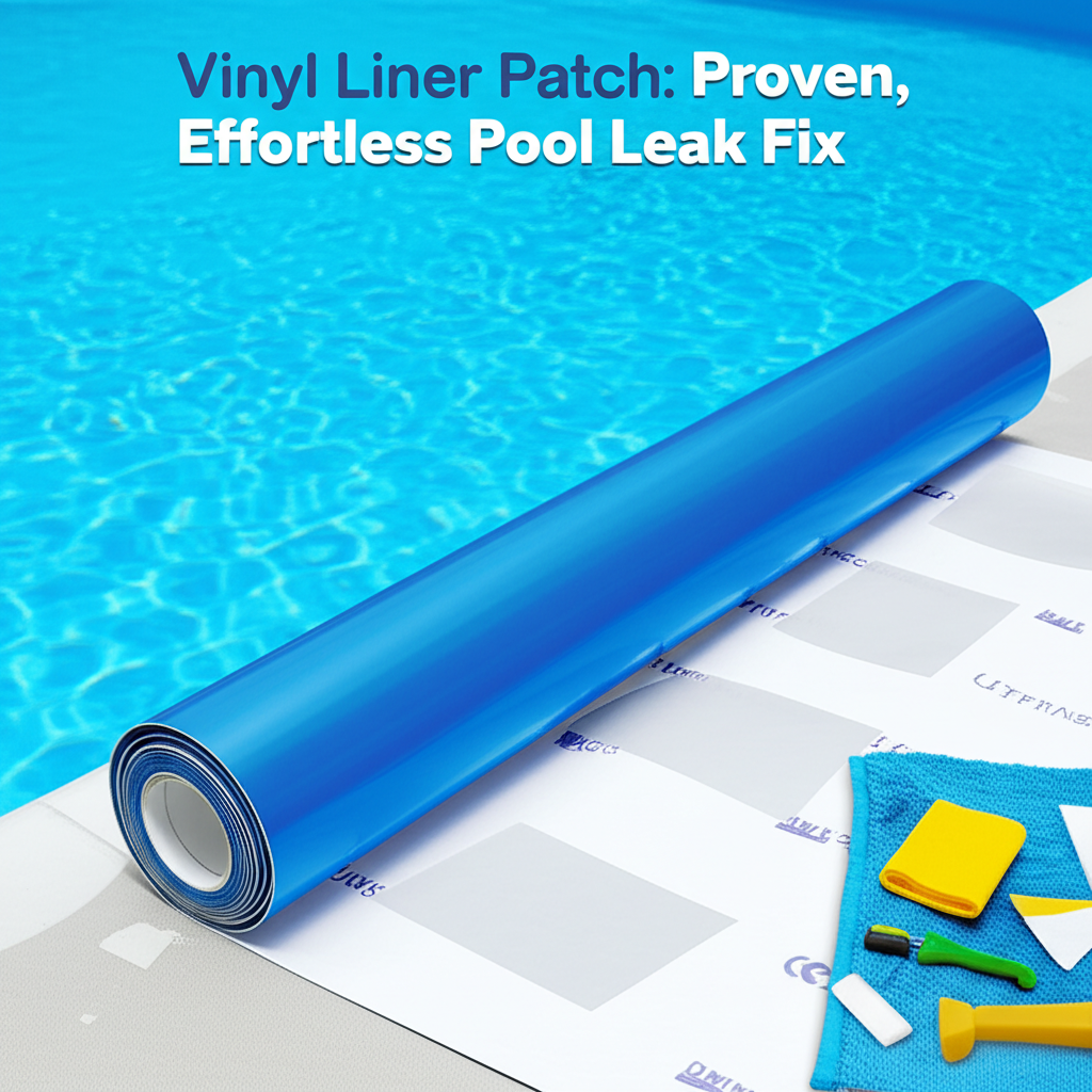 &ndash; Generate a high-quality, relevant image prompt for: Vinyl Liner Patch: Proven, Effortless Pool Lea
