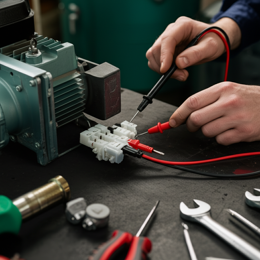&ndash; Generate a high-quality, relevant image prompt for: Pump Troubleshooting: Solve Motor Issues Fast